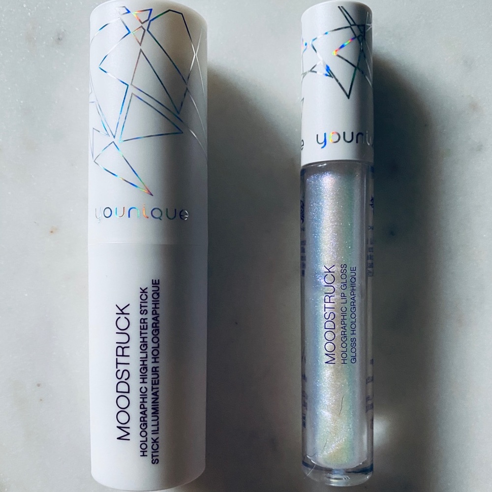 Younique Holographic Lip Gloss and Highlighter